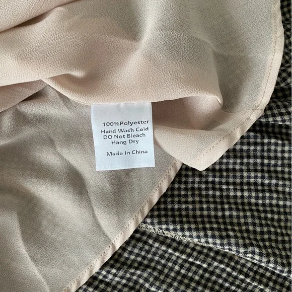 Mod Ref Brown gingham wrap dress size medium - Picture 14 of 16